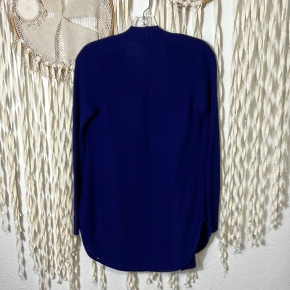 Eileen Fisher Purple Blue Merino Wool Open Front Cardigan Size XS/P - Picture 8 of 10